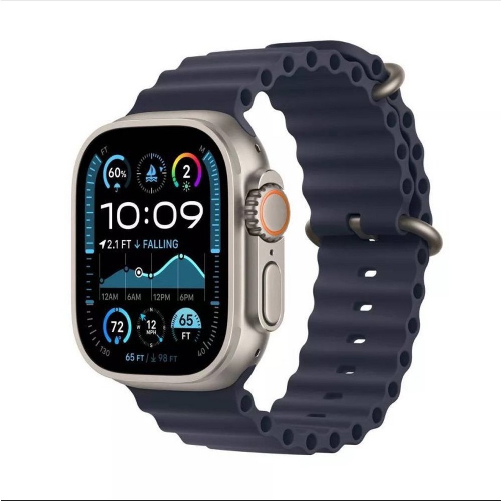 Apple Watch Ultra 2 GPS + Cellular, 49mm Black Titanium, Navy Alpine Loop Large